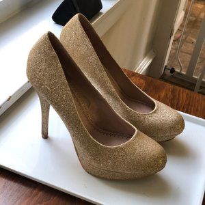Olsenboye Glitter Gold Pumps Size 8